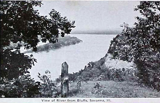 1923-View from the Bluffs near Savanna